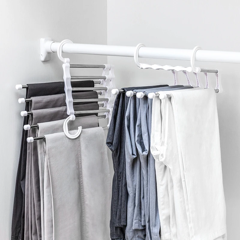 5 in1 Multi-layer Hanging Pants Storage Rack Stainless Steel Hanger Pants Rack Multifunction Trousers shelf for wardrobe mx31451
5 in1 Multi-layer Hanging Pants Storage Rack Stainless Steel Hanger Pants Rack Multifunction Trousers shelf for wardrobe mx31451