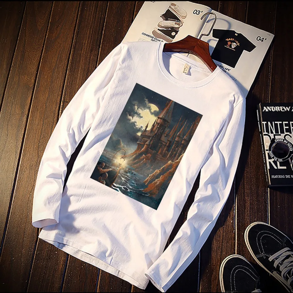New Long Sleeve T Shirt Unisex Vintage Hogwarts School Art Print 100% Cotton Top Tee Casual O Neck Streetwear Clothing
New Long Sleeve T Shirt Unisex Vintage Hogwarts School Art Print 100% Cotton Top Tee Casual O Neck Streetwear Clothing