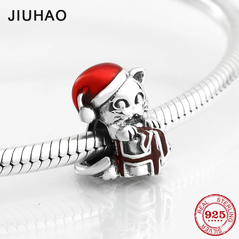 Christmas hat cat Lovely animal beads for Jewelry making 925 Sterling Silver Fit Original Pandora Charm Bracelet
Christmas hat cat Lovely animal beads for Jewelry making 925 Sterling Silver Fit Original Pandora Charm Bracelet