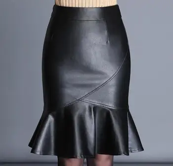 Women's 2018 autumn and winter models PU leather skirt fishtail bag hip skirt Slim thin high waist skirT
Women's 2018 autumn and winter models PU leather skirt fishtail bag hip skirt Slim thin high waist skirT