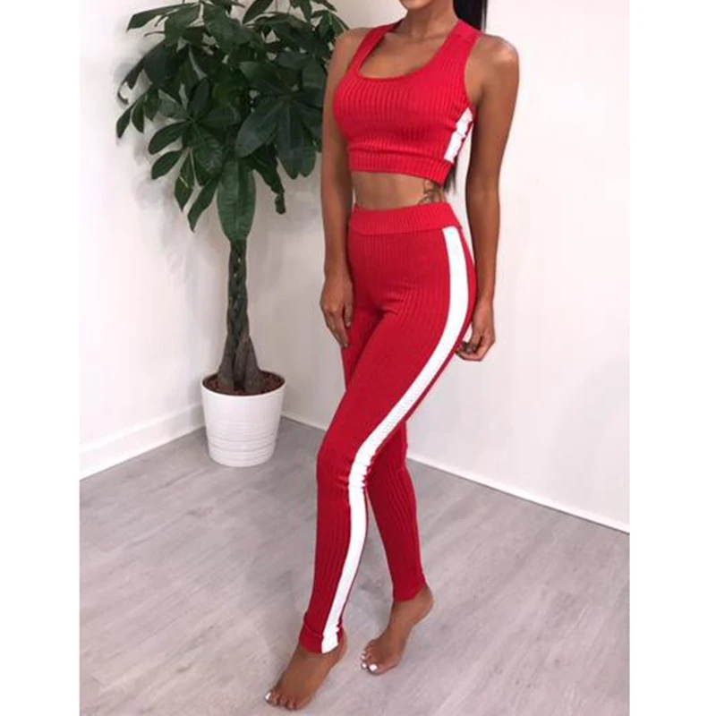TracksuitS Women Fashion 2 Piece Clothing Set Women Crop Top And Pants Suit Ladies Two Piece Stripe Tracksuit WS5661R
TracksuitS Women Fashion 2 Piece Clothing Set Women Crop Top And Pants Suit Ladies Two Piece Stripe Tracksuit WS5661R