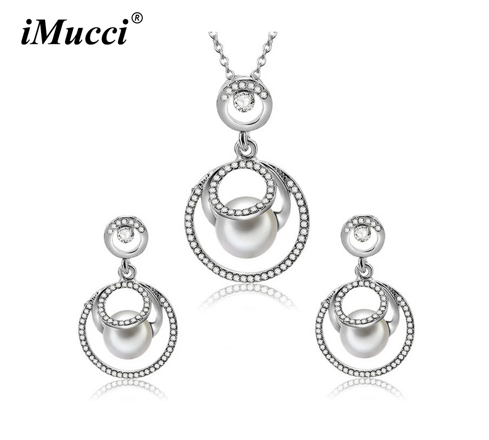 IMucci/Роскошные Лучшие качества CZ кубический цирконий жемчужное ожерелье кулон