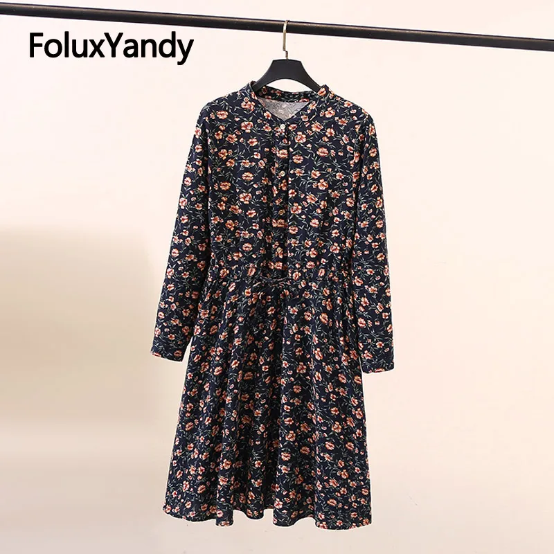 Floral Dress Prairie Chic V-neck Long Sleeve Plus Size Women A-line Dress Knee Length Vestidos SWM1311
Floral Dress Prairie Chic V-neck Long Sleeve Plus Size Women A-line Dress Knee Length Vestidos SWM1311