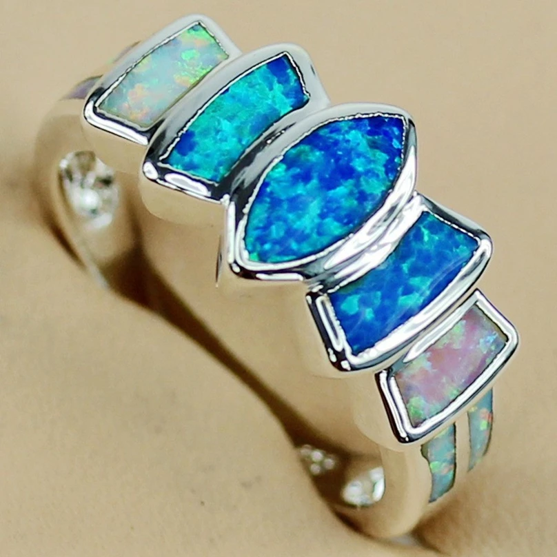 SHUNXUNZE pink white blue mix opal Engagement Wedding rings Jewelry & Accessories for women Bohemia Rhodium Plated R3574 size 7
SHUNXUNZE pink white blue mix opal Engagement Wedding rings Jewelry & Accessories for women Bohemia Rhodium Plated R3574 size 7