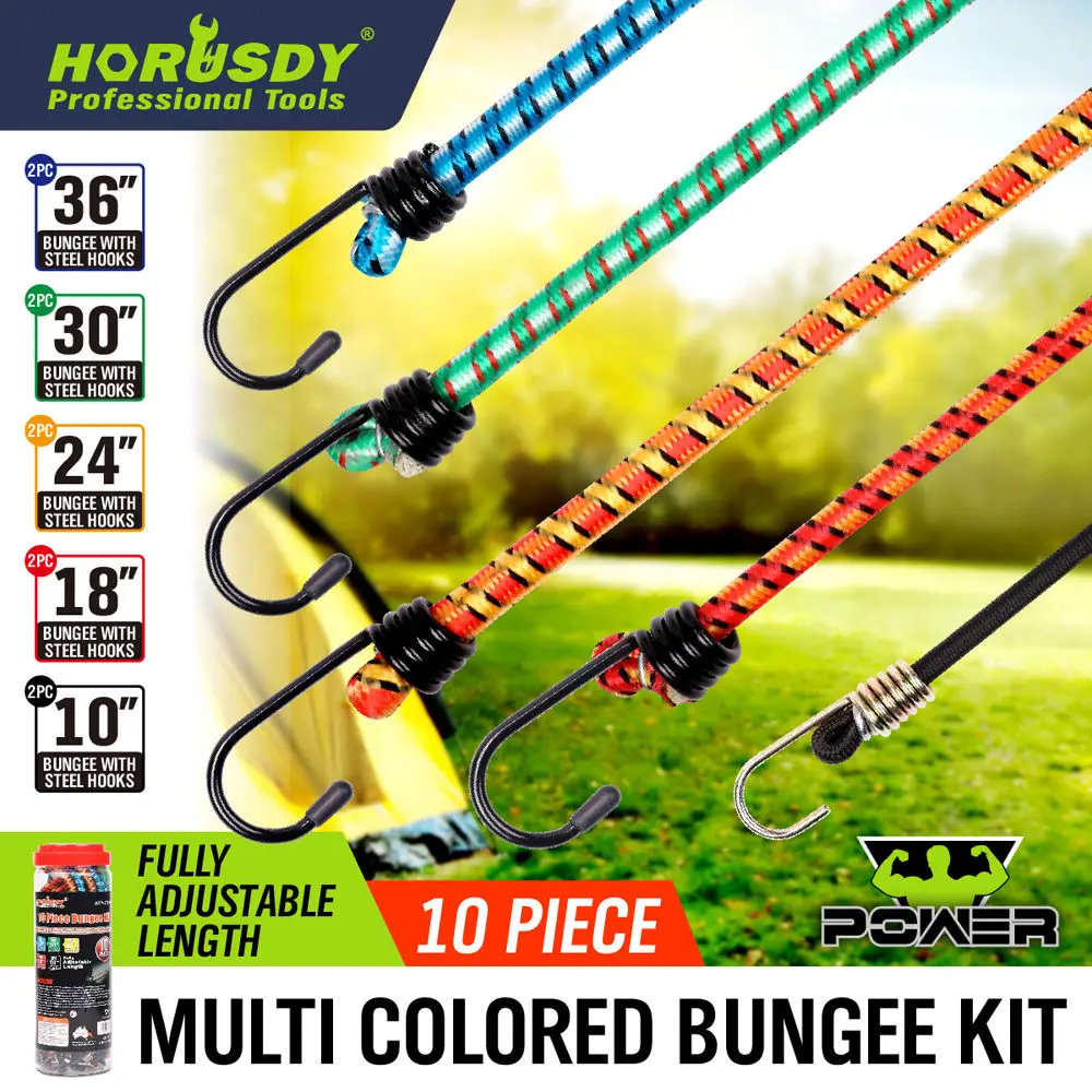 HORUSDY 10pcs Strong Elastic Rope Strap Tie Down Belt Cargo Luggage Lashing Straps Fix For Motorcycle Car Roof Outdoor Camping
HORUSDY 10pcs Strong Elastic Rope Strap Tie Down Belt Cargo Luggage Lashing Straps Fix For Motorcycle Car Roof Outdoor Camping
