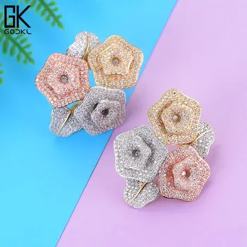 GODKI Fashion Flower Leaves Cluster Stud Earrings For Women Wedding AAA Cubic Zircon Crystal CZ Dubai Bride Party Earring
GODKI Fashion Flower Leaves Cluster Stud Earrings For Women Wedding AAA Cubic Zircon Crystal CZ Dubai Bride Party Earring