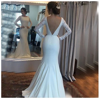 SoDigne 2019 Wedding dress Long Sleeves Lace Mermaid Bride Dresses Sexy White / Ivory Buttons Back Beach Bride Dresses
SoDigne 2019 Wedding dress Long Sleeves Lace Mermaid Bride Dresses Sexy White / Ivory Buttons Back Beach Bride Dresses