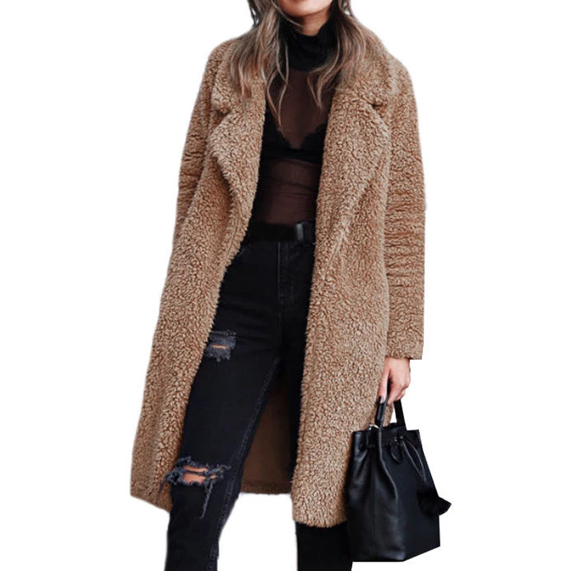 Winter Long Furry Coat Women's Wool Outerwear Thickness Female Jacket High Street Female Loose Jacket New Duffle Coat Woman
Winter Long Furry Coat Women's Wool Outerwear Thickness Female Jacket High Street Female Loose Jacket New Duffle Coat Woman