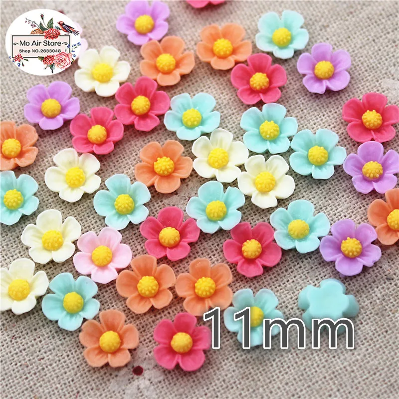 50pcs 11mm Mixed light-Colored flower resin flatback cabochon DIY jewelry/phone decoration No Hole
50pcs 11mm Mixed light-Colored flower resin flatback cabochon DIY jewelry/phone decoration No Hole