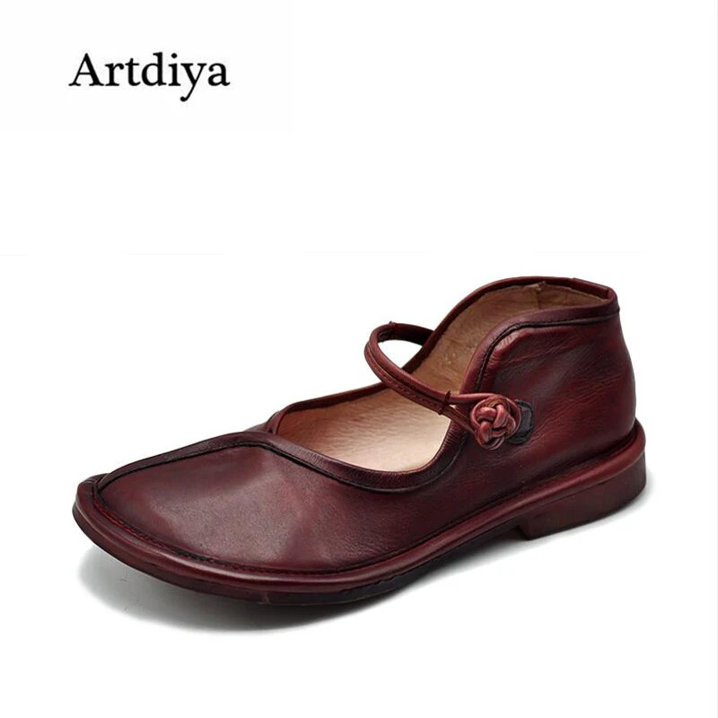 Artdiya Original Spring 2019 New Retro Big Toe Shallow Mouth Genuine Leather Buckle Comfortable Flat Shoes Women Shoes FL131-8
Artdiya Original Spring 2019 New Retro Big Toe Shallow Mouth Genuine Leather Buckle Comfortable Flat Shoes Women Shoes FL131-8