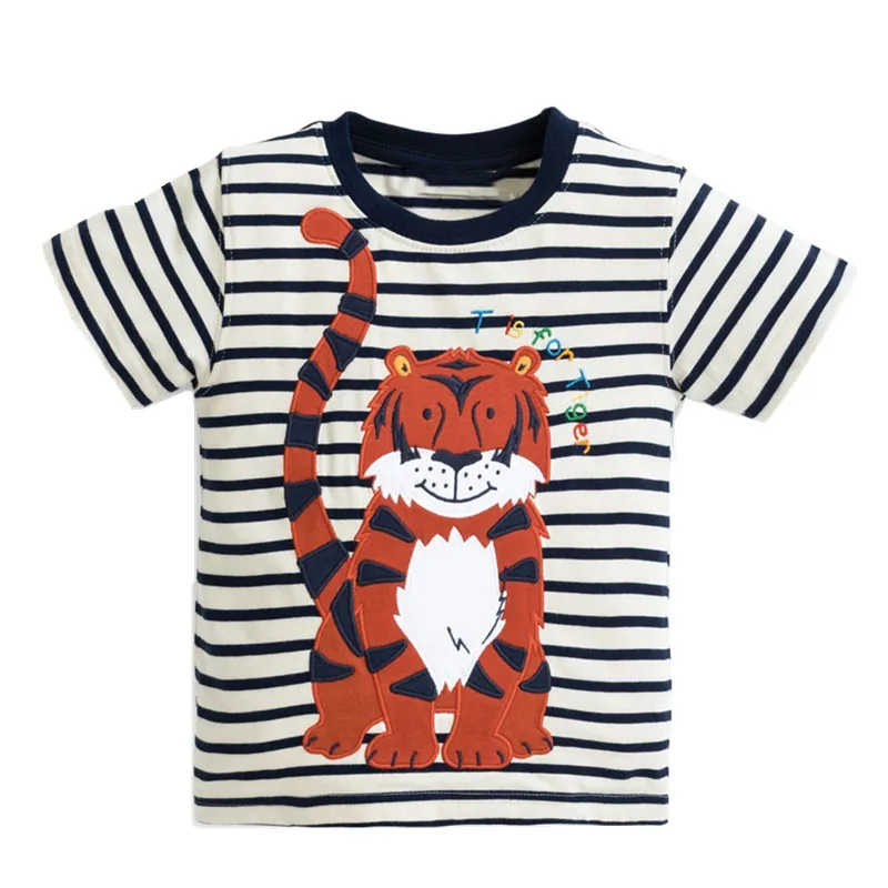 2019 New Brand Summer 2-7 years baby Kids boys Girls cartoon Stripes Tiger Tail Short O-neck Quality Cotton t-shirts Tops shirt
2019 New Brand Summer 2-7 years baby Kids boys Girls cartoon Stripes Tiger Tail Short O-neck Quality Cotton t-shirts Tops shirt