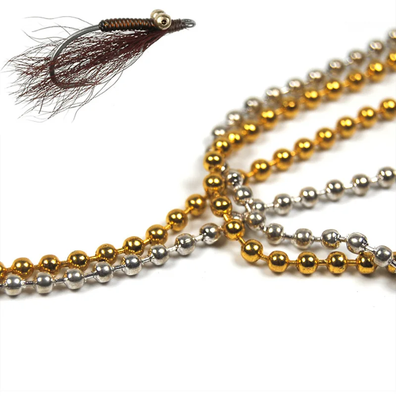 18' / 45cm 3/32" / 2.4mm Fly Tying Stainless Steel Bead Chain Eyes Gold and Silver Color for Crazy Charlie Fish Shrimp Fly
18' / 45cm 3/32" / 2.4mm Fly Tying Stainless Steel Bead Chain Eyes Gold and Silver Color for Crazy Charlie Fish Shrimp Fly