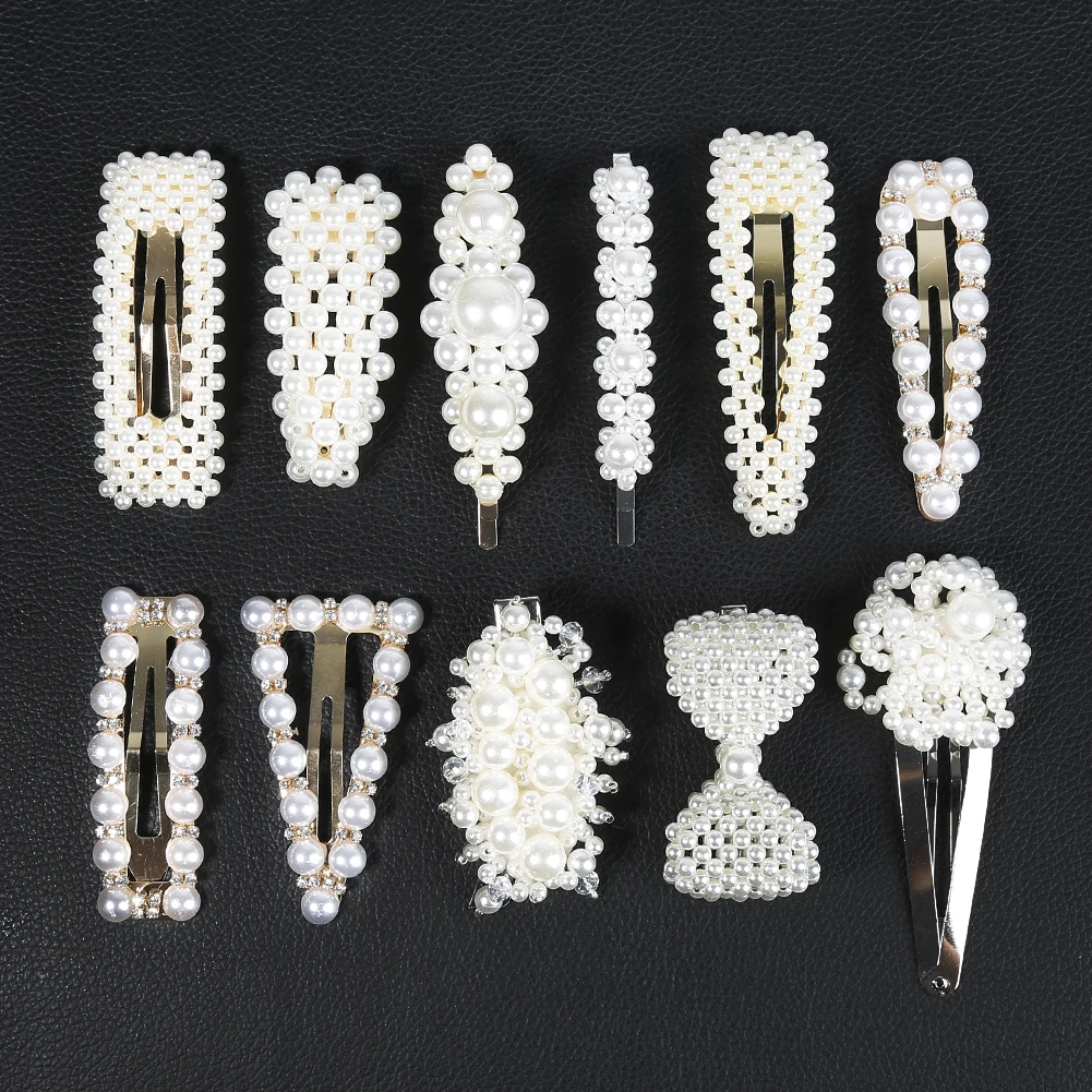 1PC Pearl Hair Clip Snap Elegant Hair Barrette Stick Hair Pin for Women Wholesale Lots Salon Hairpin Hair Styling Accessories
1PC Pearl Hair Clip Snap Elegant Hair Barrette Stick Hair Pin for Women Wholesale Lots Salon Hairpin Hair Styling Accessories