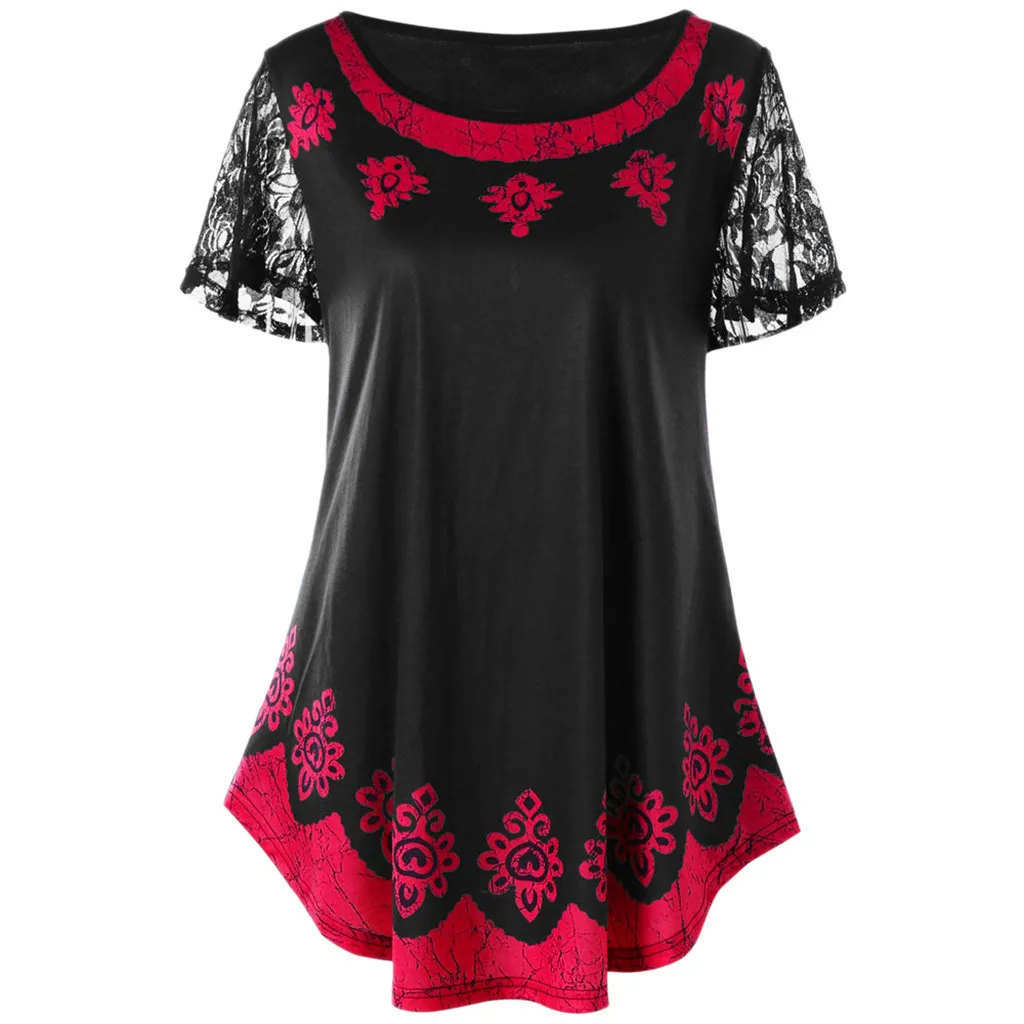 Plus Size Womens Tops And Blouses Vintage Lace Ladies Tops Summer 2019 Women Tunic Print Short Sleeve Blouse Woman Clothes
Plus Size Womens Tops And Blouses Vintage Lace Ladies Tops Summer 2019 Women Tunic Print Short Sleeve Blouse Woman Clothes