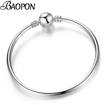 BAOPON Authentic Silver Plated Basic Chain DIY Charm Bracelet & Bangle DIY Fine Bracelets Bangles Jewelry Gift For Women
BAOPON Authentic Silver Plated Basic Chain DIY Charm Bracelet & Bangle DIY Fine Bracelets Bangles Jewelry Gift For Women