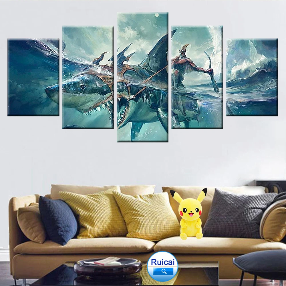 HD Printed Decorative Picture Canvas Art Shark Abstract Poster Wall Art Living Room Bedroom Decor 5 Panel Modular
HD Printed Decorative Picture Canvas Art Shark Abstract Poster Wall Art Living Room Bedroom Decor 5 Panel Modular