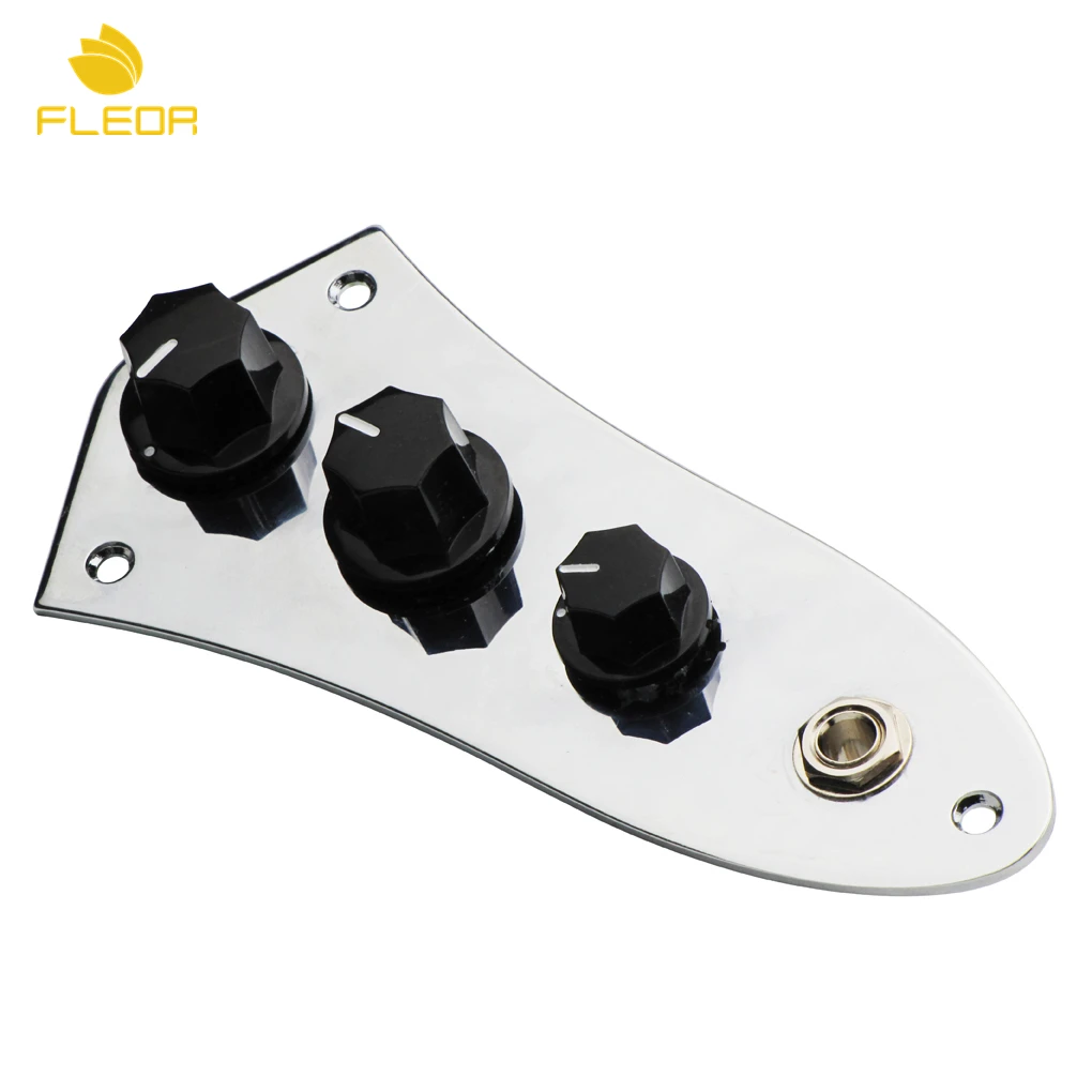 FLEOR Chrome Assembly Preamp Wired Switch Bass Control Plate for FD Jazz JB Bass Guitar Parts
FLEOR Chrome Assembly Preamp Wired Switch Bass Control Plate for FD Jazz JB Bass Guitar Parts