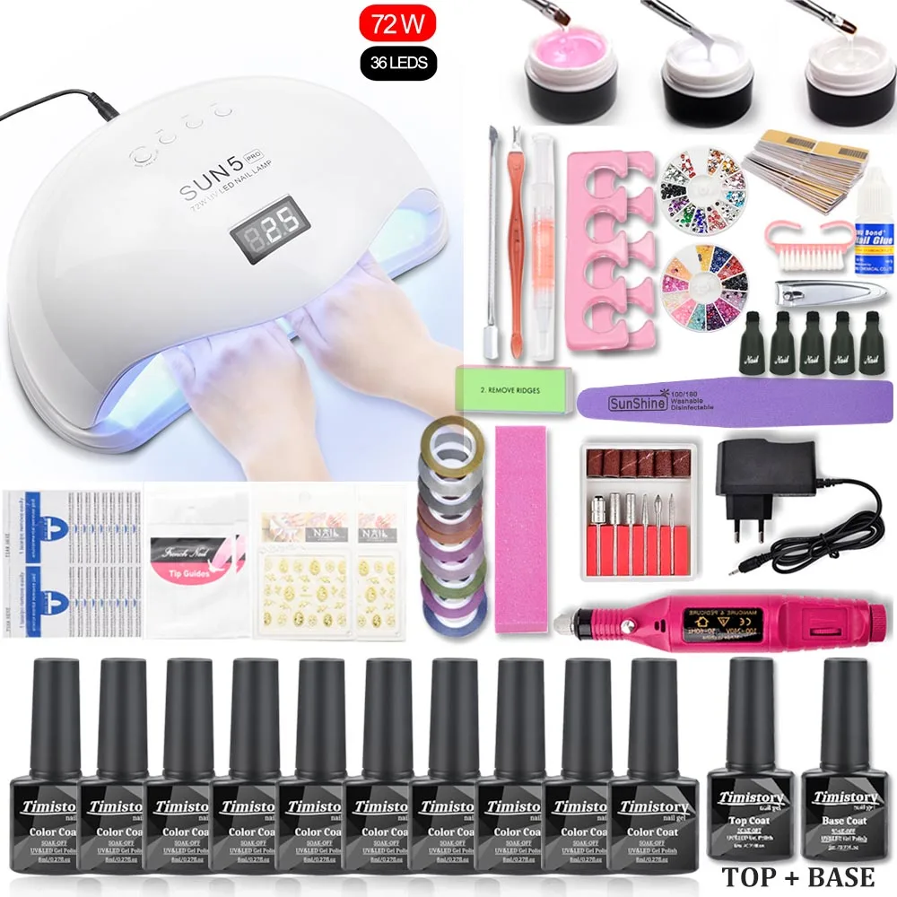 10pcs Gel Nail Polish Set Manicure Set UV Lamp Dryer Acrylic Nail Kit UV Extension Gel Set Electric Manicure Drill Nail Art Tool
10pcs Gel Nail Polish Set Manicure Set UV Lamp Dryer Acrylic Nail Kit UV Extension Gel Set Electric Manicure Drill Nail Art Tool