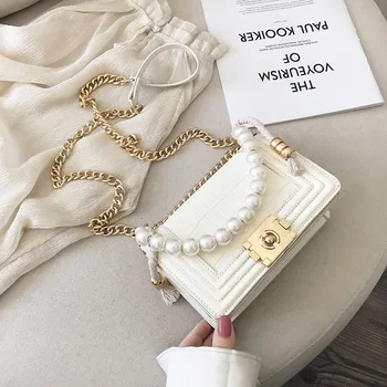 High Quality Small Women Pu Leather Shoulder Bag Fashion Designer Pearl Female Messenger Bags Luxury Women Purses and Handbags
High Quality Small Women Pu Leather Shoulder Bag Fashion Designer Pearl Female Messenger Bags Luxury Women Purses and Handbags