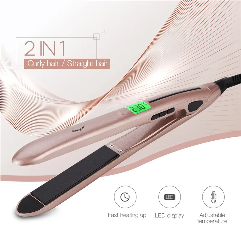 Professional Hair Straightener 2 in 1 Styling Tools Wet/Dryer Adjustable Temperature Straightening Curling Iron PTC Fast Heat 44
Professional Hair Straightener 2 in 1 Styling Tools Wet/Dryer Adjustable Temperature Straightening Curling Iron PTC Fast Heat 44