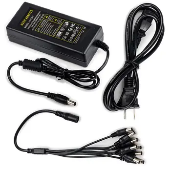 AC 100-240V, 12V 7A CCTV Surveillance Switching Power Supply Adapter with 1 to 8 Power Splitter Cable for CCTV Security ST336
AC 100-240V, 12V 7A CCTV Surveillance Switching Power Supply Adapter with 1 to 8 Power Splitter Cable for CCTV Security ST336