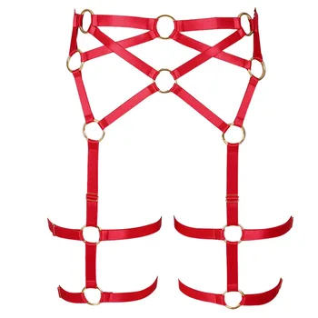 Red Strappy Women Body Harness Bra Sexy Garter Belt Harajuku Punk Plus Size Lingerie Stockings Suspender Club Dance Rave Wear
Red Strappy Women Body Harness Bra Sexy Garter Belt Harajuku Punk Plus Size Lingerie Stockings Suspender Club Dance Rave Wear