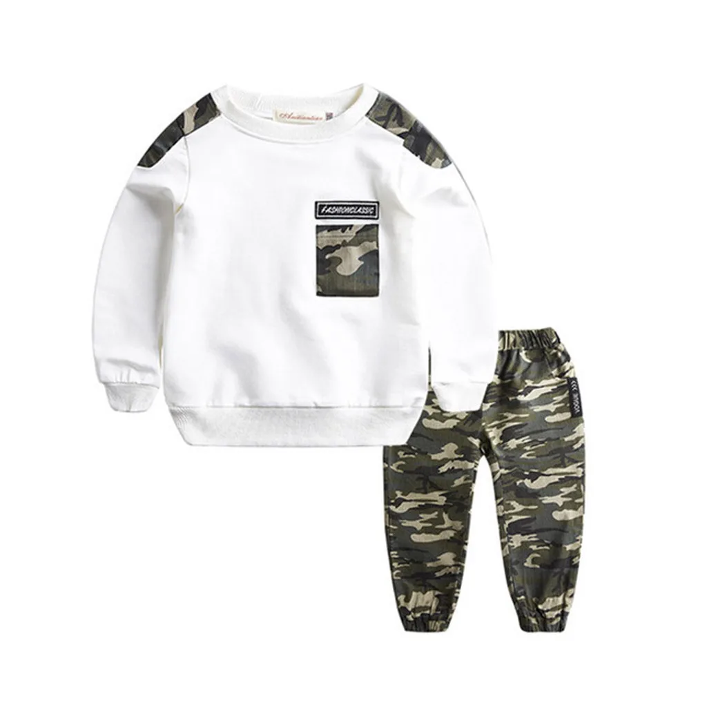 Baby Boys Winter Clothes Letter Tracksuit Camouflage Tops Pants 2PCS Outfits Teen Kids Baby Boys Set Vetement Enfant Garcon
Baby Boys Winter Clothes Letter Tracksuit Camouflage Tops Pants 2PCS Outfits Teen Kids Baby Boys Set Vetement Enfant Garcon