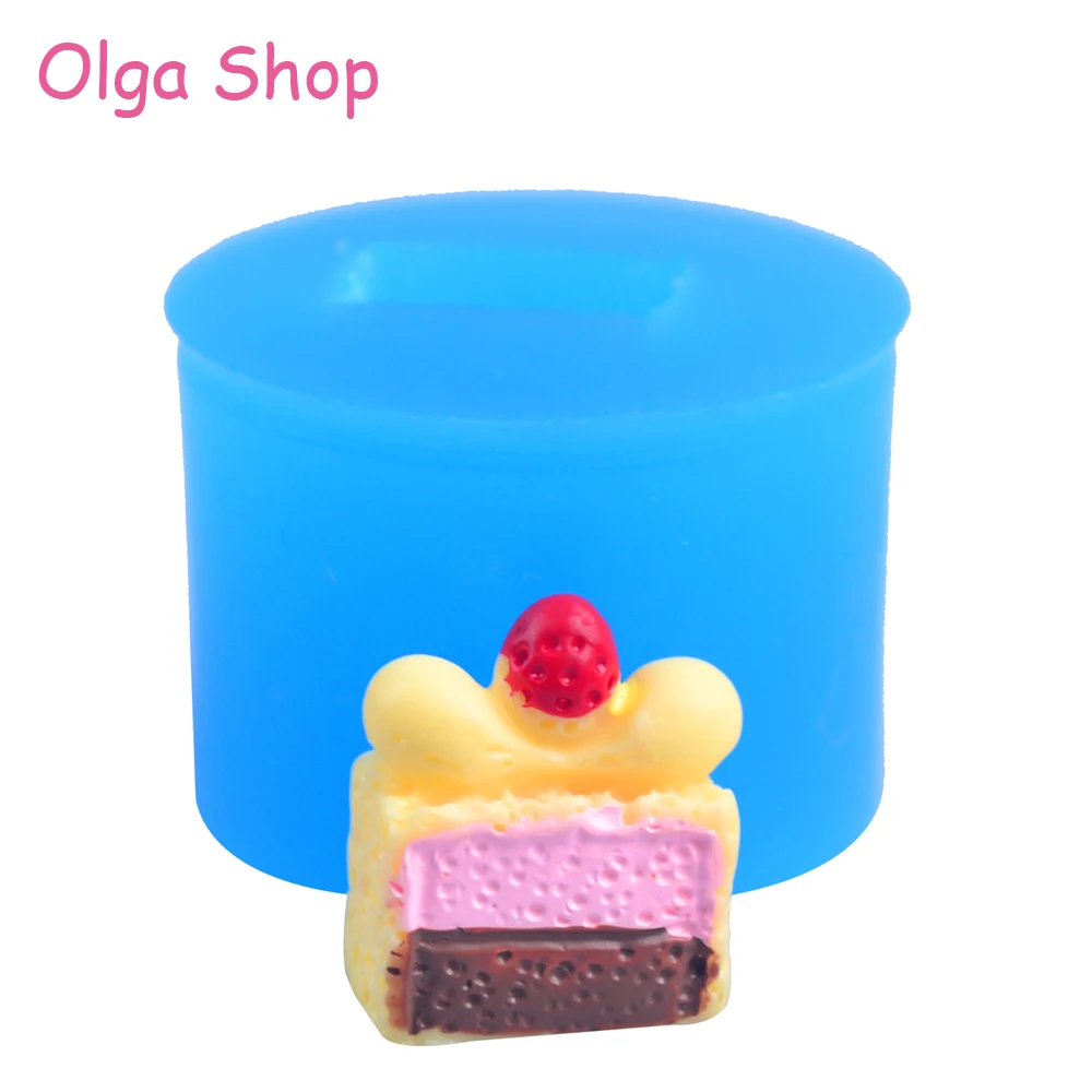 Фото GYL451 3D торт ломтик силиконовая форма для миниатюрной еда - купить