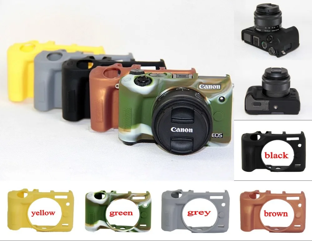 Nice Silicone Camera case Video Bag For Canon EOS M6 Silicone Case Rubber case Protective Body Cover Skin
Nice Silicone Camera case Video Bag For Canon EOS M6 Silicone Case Rubber case Protective Body Cover Skin