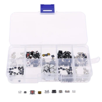 HOT! 250Pcs 10Models Tactile Push Button Switch Micro Switch Car Remote Control Button Switches With Box
HOT! 250Pcs 10Models Tactile Push Button Switch Micro Switch Car Remote Control Button Switches With Box