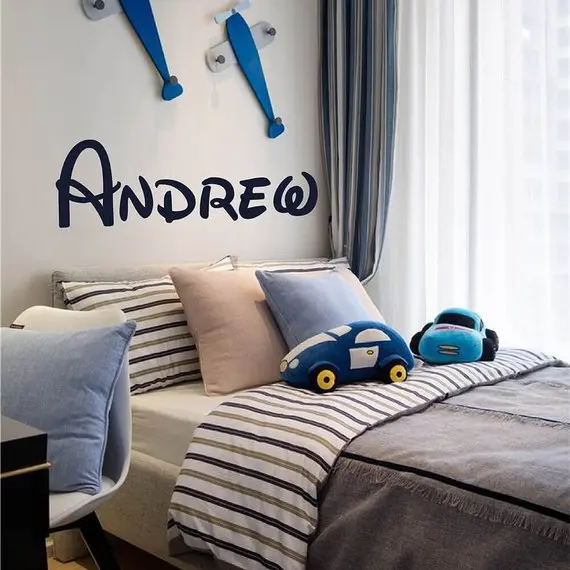 Disney Font Inspired Custom Personalized Name Wall Decal, Disney Font, Disney Font Decal #8148C