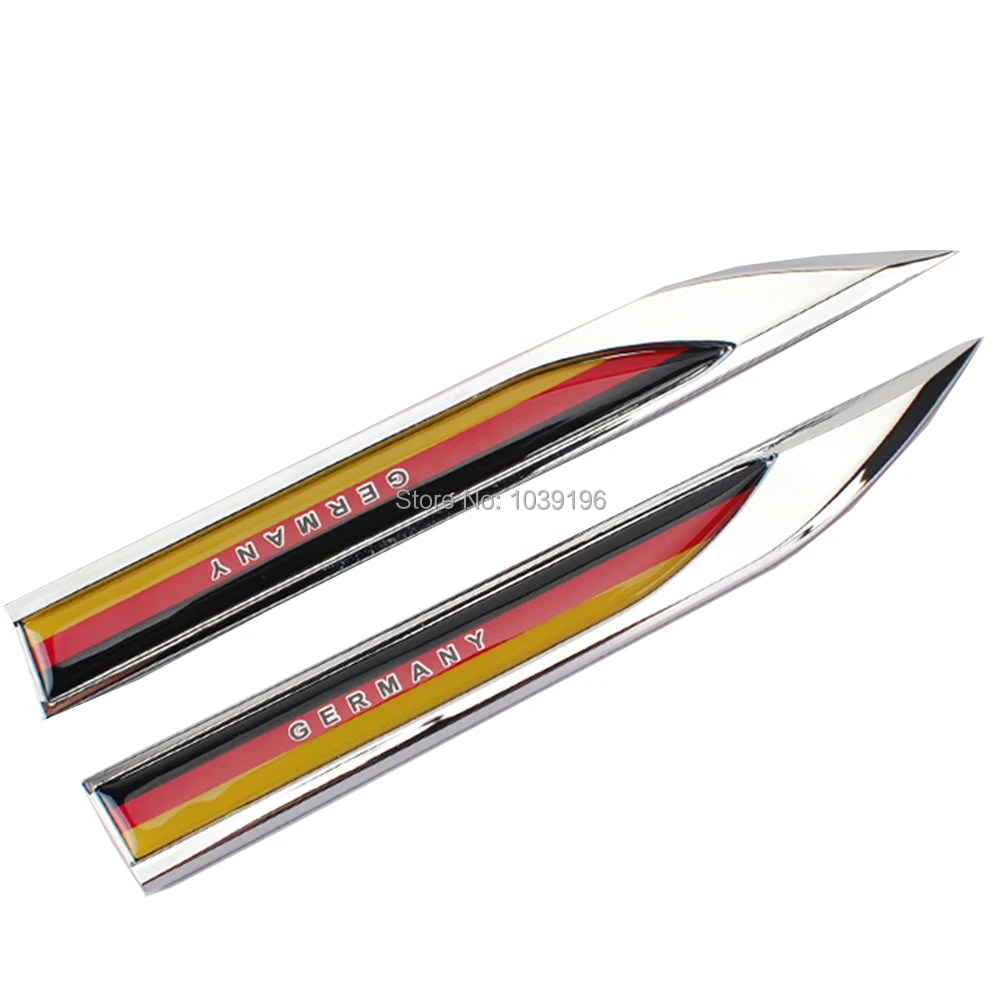 2 x Car Body Fender Side Metal Chrome Zinc Alloy Knife Side 3D The Flag Of The Germany Emblems Badges Decals Stickers
2 x Car Body Fender Side Metal Chrome Zinc Alloy Knife Side 3D The Flag Of The Germany Emblems Badges Decals Stickers