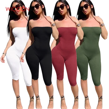 2020 Strapless Solid Playsuits Off Shoulder Spring Summer Sexy Shorts Rompers Jumpsuit Backless Female Bodysuits Multil Color
2020 Strapless Solid Playsuits Off Shoulder Spring Summer Sexy Shorts Rompers Jumpsuit Backless Female Bodysuits Multil Color