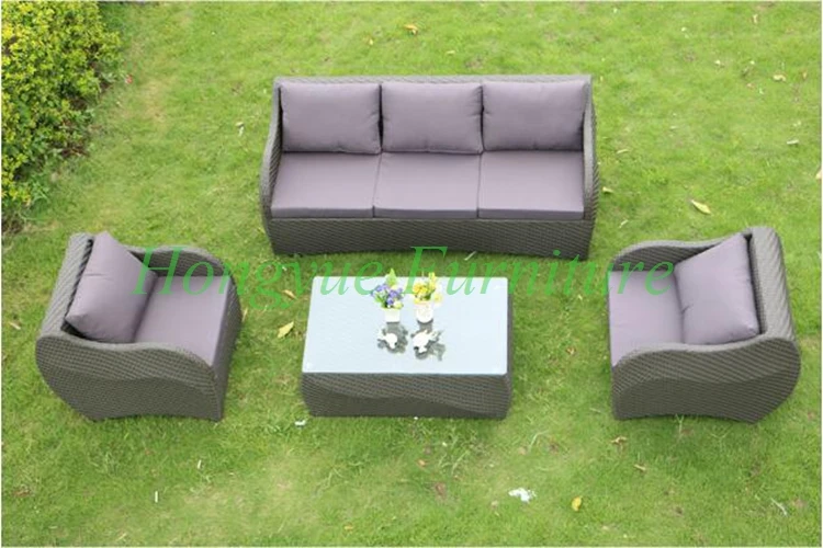 2016 latest designs rattan sofa set 2+3+1 furniture supplier