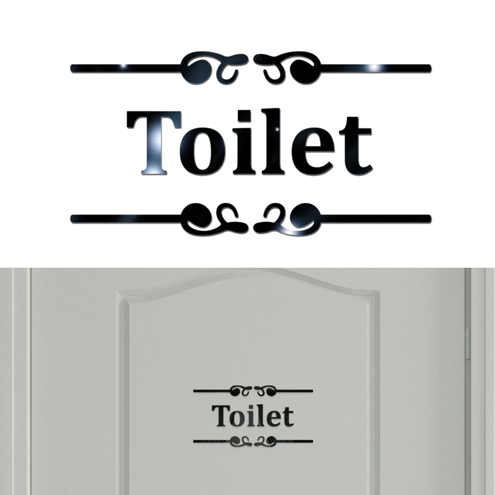 "Toilet" English Sign Wall Sticker Creative Acrylic Wall Sticker For Home Toilet Bathroom Restroom Decor (Black/Sliver/Gold)
"Toilet" English Sign Wall Sticker Creative Acrylic Wall Sticker For Home Toilet Bathroom Restroom Decor (Black/Sliver/Gold)