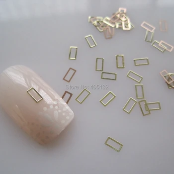 Approx. 1000pcs/bag Metal Gold 2*4mm Rectangle Design Non-adhesive Metal Slices Nail Art Decoration MS-270-2
Approx. 1000pcs/bag Metal Gold 2*4mm Rectangle Design Non-adhesive Metal Slices Nail Art Decoration MS-270-2