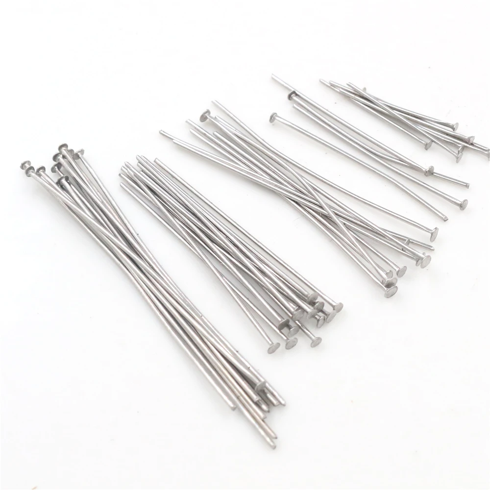 500Pcs Stainless Steel Flat Head Pins 24 Gauges Jewelry Making Head Pins 0.78 for Beading Charm DIY Craft