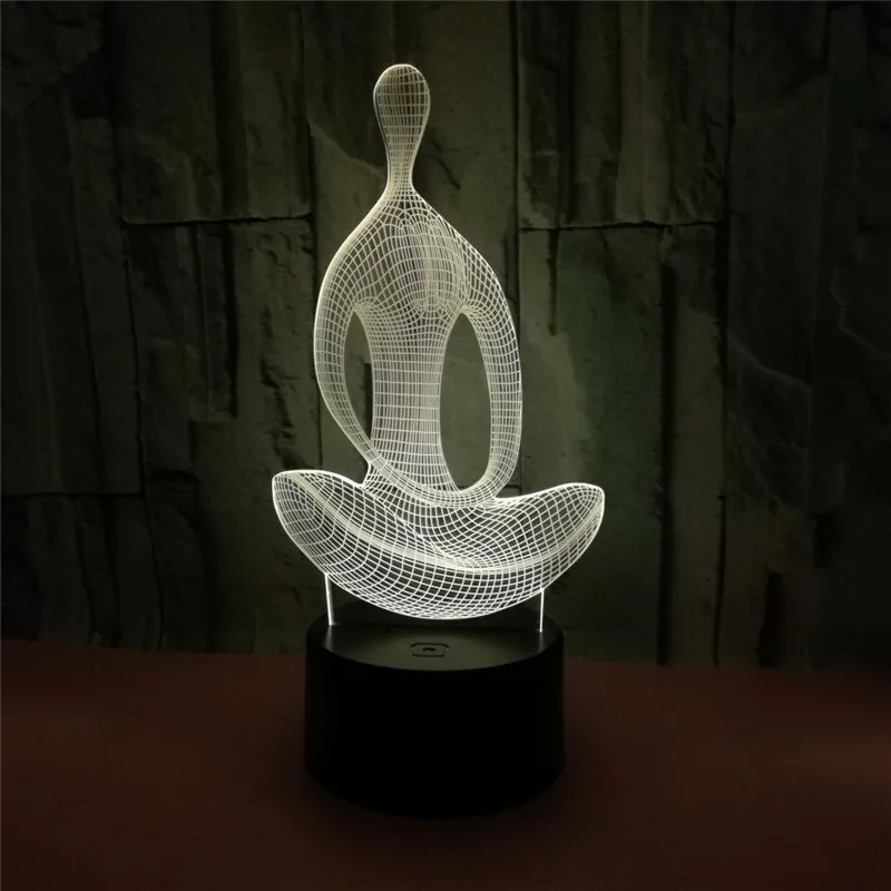 3D Lamp LED Night Light Yoga Meditator Action Figure 7 Colors TouchTable Decoration Light Optical Illusion
3D Lamp LED Night Light Yoga Meditator Action Figure 7 Colors TouchTable Decoration Light Optical Illusion