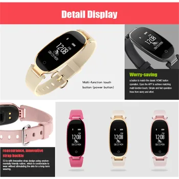 Fashion Smart Bracelet Girl Lady Heart Rate Monitor Watch Locate Incoming Call Reminder Photos for Android iOS
Fashion Smart Bracelet Girl Lady Heart Rate Monitor Watch Locate Incoming Call Reminder Photos for Android iOS