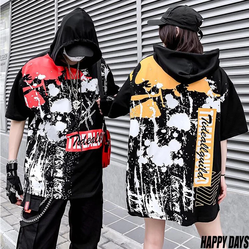 Funny Hooded Hip Hop Women's T shirt Summer Casual Street Hip-hop Tee shirt Lovers Tops Plus Size Loose Harajuku T Shirt
Funny Hooded Hip Hop Women's T shirt Summer Casual Street Hip-hop Tee shirt Lovers Tops Plus Size Loose Harajuku T Shirt
