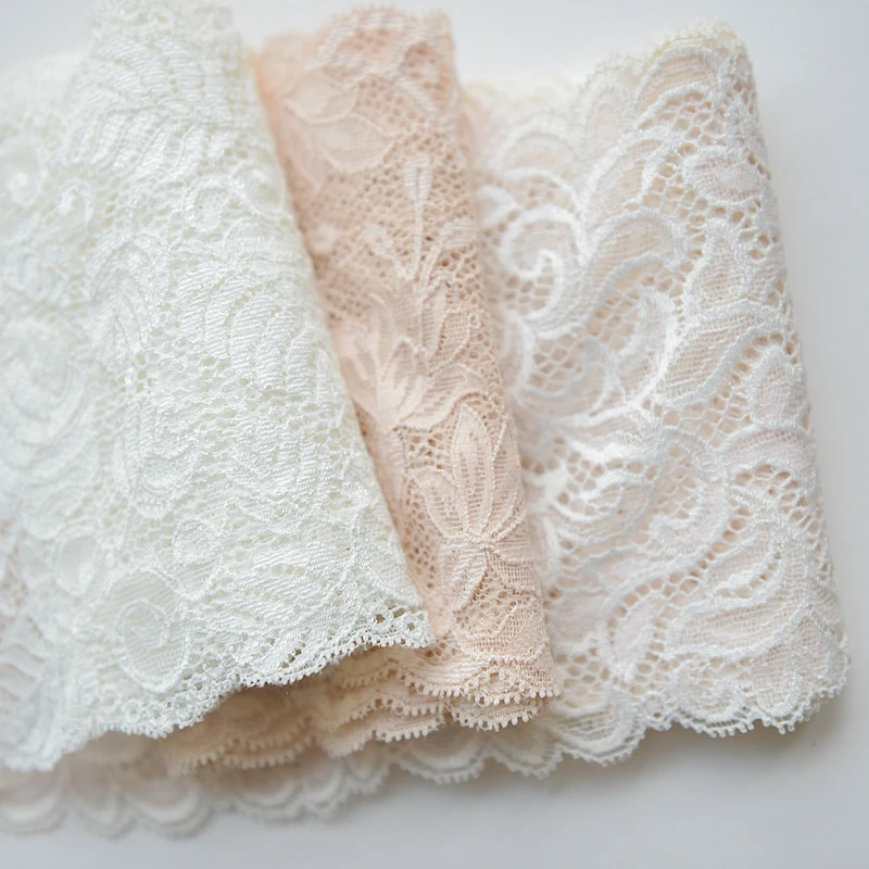 2Meters/lot 14cm wide off white/ apricot/ light pink stretch polyester lace soft delicate clothing trimming accessories SC204
2Meters/lot 14cm wide off white/ apricot/ light pink stretch polyester lace soft delicate clothing trimming accessories SC204