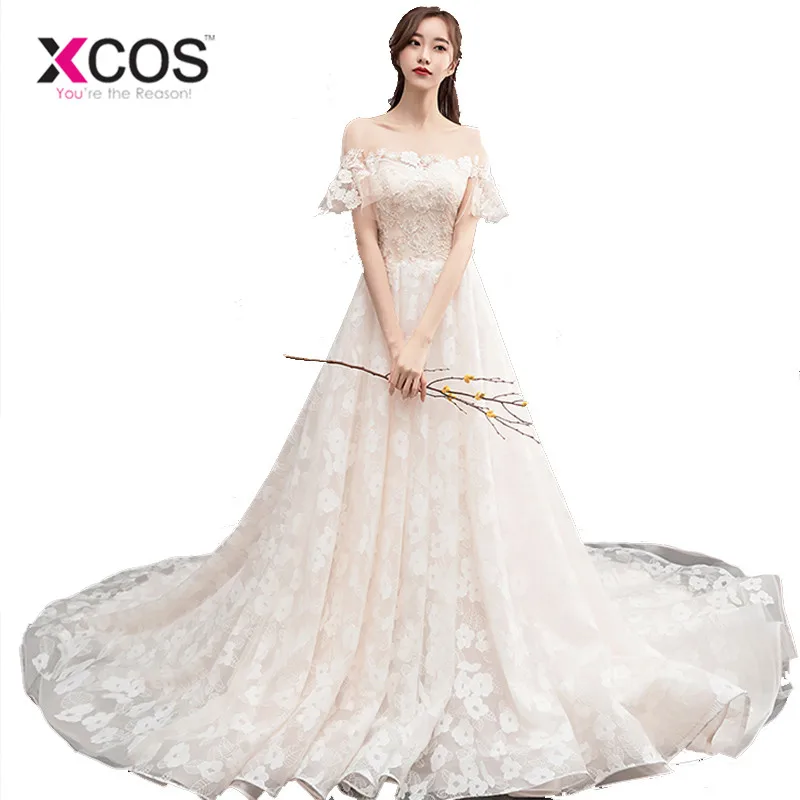 XCOS Real Pictures Champagne White A Line Lace Bridal Dress Vintage Chapel Train Plus Size Lace Wedding Dress Princess
XCOS Real Pictures Champagne White A Line Lace Bridal Dress Vintage Chapel Train Plus Size Lace Wedding Dress Princess