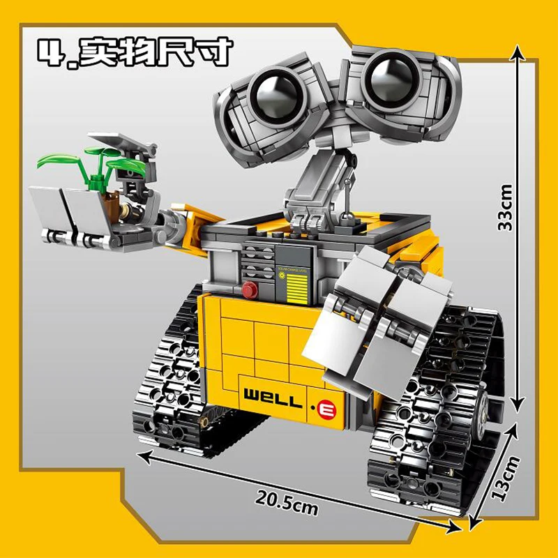 687Pcs Building Bricks 16003 Idea Robot WALL Flexible Body and Freely Adjustable Figues Building Blocks Model Gift Toys For Kids
687Pcs Building Bricks 16003 Idea Robot WALL Flexible Body and Freely Adjustable Figues Building Blocks Model Gift Toys For Kids