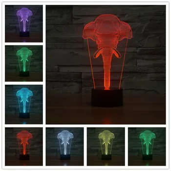 new colorful elephant 3D lamp LED acrylic stereoscopic touch switch visual light gift Night Light For Children Led Night Light
new colorful elephant 3D lamp LED acrylic stereoscopic touch switch visual light gift Night Light For Children Led Night Light