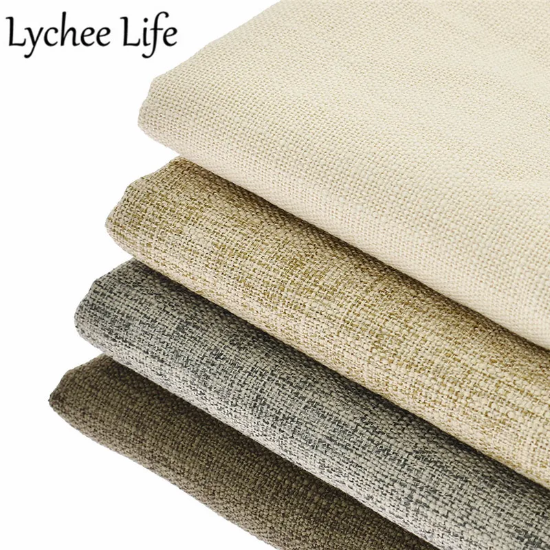 Lychee Life одноцветная хлопковая льняная ткань 50x145 см смешанная сделай сам ручная