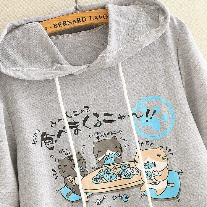 Waliicorners Japanese Cute Anime White T Shirt Women Harajuku Kawaii Black Cat Ear Print Children Girl Tops 2019 Casual Loose 90s Tee Shirts 23 HTB1YeSfaWSs3KVjSZPi763siVXaZ