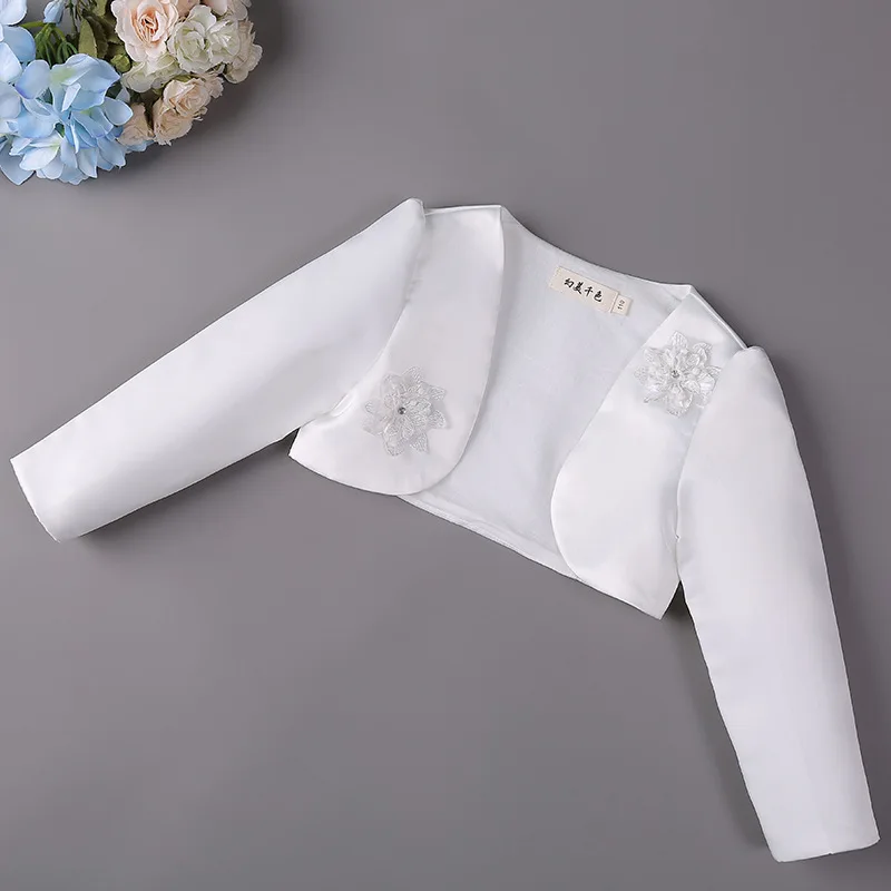 New Arrival Baby Girls Bolero Children Long Sleeves Applique Flower Short Coat Formal Girls Shrug Kids Clothes
New Arrival Baby Girls Bolero Children Long Sleeves Applique Flower Short Coat Formal Girls Shrug Kids Clothes