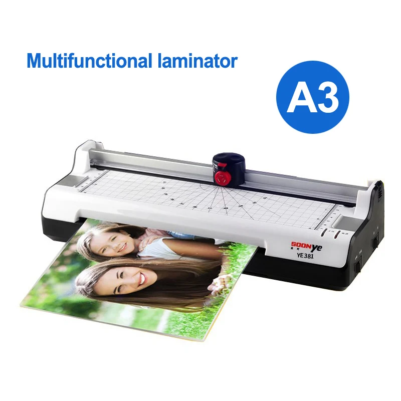 Laminator Machine for A3/A4/A6 YE381 Thermal Laminating Machine for Home Office School Use , Paper Trimmer and Corner Rounder
Laminator Machine for A3/A4/A6 YE381 Thermal Laminating Machine for Home Office School Use , Paper Trimmer and Corner Rounder
