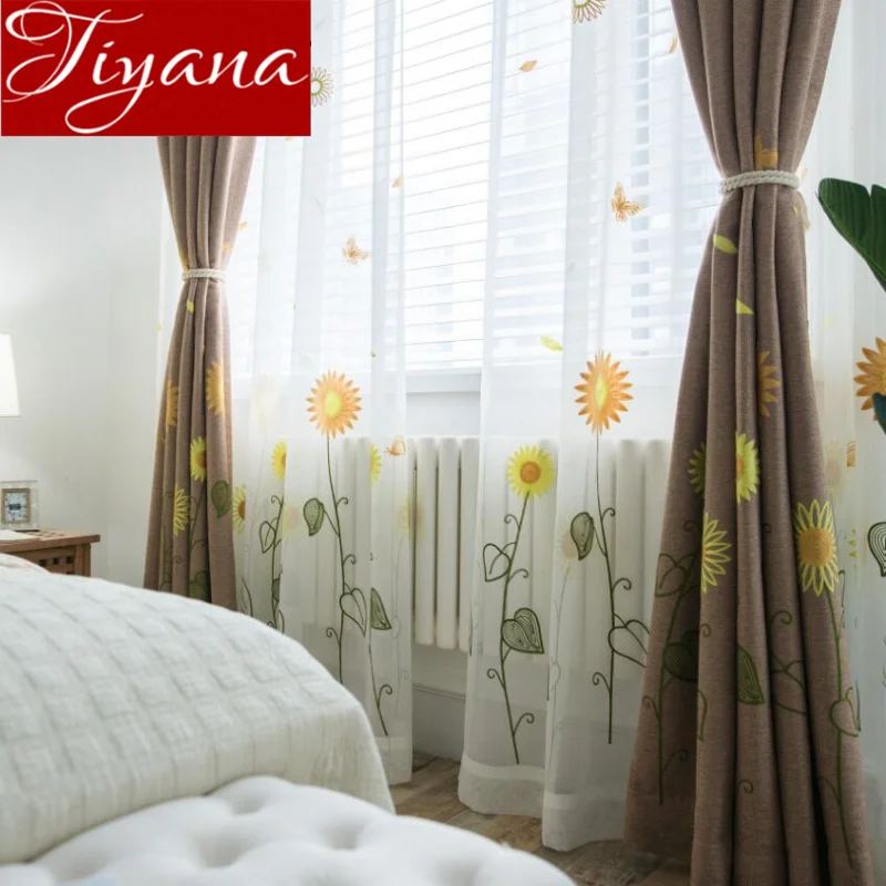 Sunflowers Curtains Butterfly Modern Living Room Kids Room Tulle Curtains Window Bedroom Sheer Fabrics Rustic Drapes X163 #30
Sunflowers Curtains Butterfly Modern Living Room Kids Room Tulle Curtains Window Bedroom Sheer Fabrics Rustic Drapes X163 #30