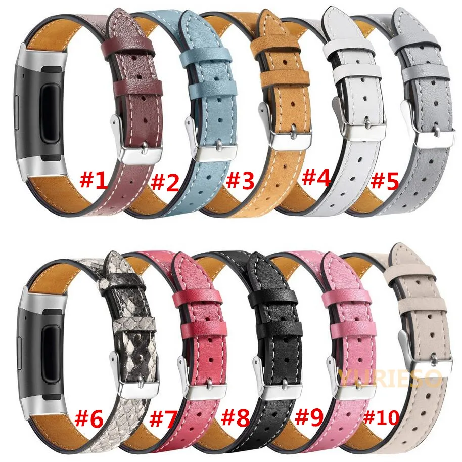 Сменный кожаный ремешок для Fitbit Charge 3 сменный умный фитнес-браслет со сменной